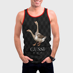 Майка-безрукавка мужская Гуси га-га-га, цвет: 3D-красный — фото 2