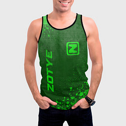 Майка-безрукавка мужская Zotye - green gradient вертикально, цвет: 3D-черный — фото 2