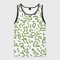 Майка-безрукавка мужская Закорючки, цвет: 3D-черный