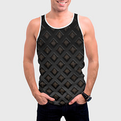 Майка-безрукавка мужская Геометрический узор, цвет: 3D-белый — фото 2