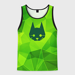 Майка-безрукавка мужская Stray green poly, цвет: 3D-черный