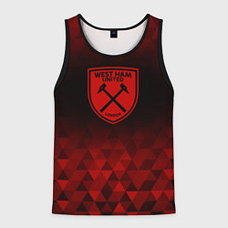 Майка-безрукавка мужская West Ham red poly, цвет: 3D-черный