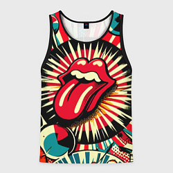 Мужская майка без рукавов Logo of the Rolling Stones - pop art