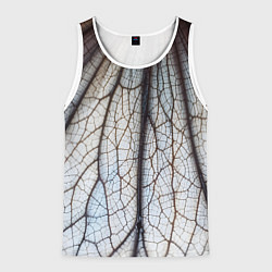 Майка-безрукавка мужская Прожилки растения, цвет: 3D-белый