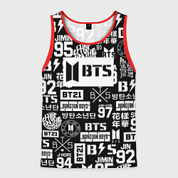 Мужская майка без рукавов Bangtan Boys pattern black