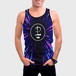 Майка-безрукавка мужская Pink Floyd neon energy, цвет: 3D-черный — фото 2