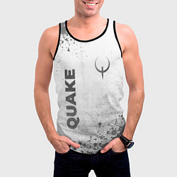Майка-безрукавка мужская Quake - white gradient вертикально, цвет: 3D-черный — фото 2