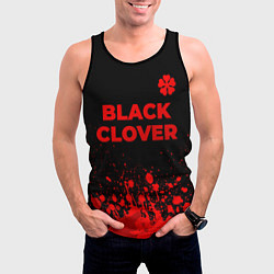 Майка-безрукавка мужская Black Clover - red gradient посередине, цвет: 3D-черный — фото 2