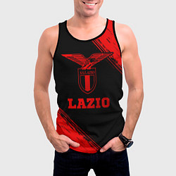 Майка-безрукавка мужская Lazio - red gradient, цвет: 3D-черный — фото 2