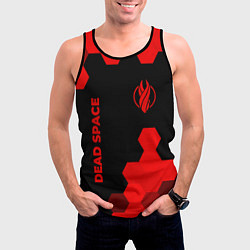 Майка-безрукавка мужская Dead Space - red gradient вертикально, цвет: 3D-черный — фото 2