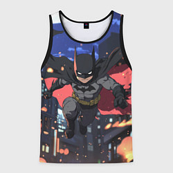 Майка-безрукавка мужская Злой Бэтмен в полете, цвет: 3D-черный