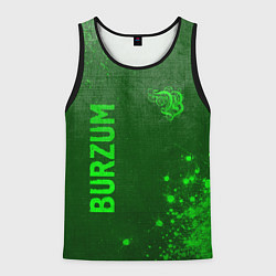Майка-безрукавка мужская Burzum - green gradient вертикально, цвет: 3D-черный