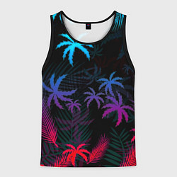 Майка-безрукавка мужская Тропики градиент, цвет: 3D-черный