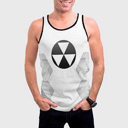 Майка-безрукавка мужская Fallout white poly, цвет: 3D-черный — фото 2