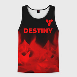 Майка-безрукавка мужская Destiny - red gradient посередине, цвет: 3D-черный