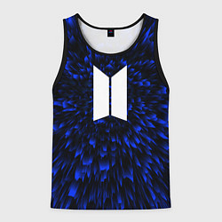 Майка-безрукавка мужская BTS blue energy, цвет: 3D-черный
