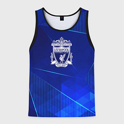 Майка-безрукавка мужская Liverpool blue poly, цвет: 3D-черный