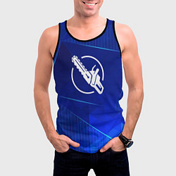Майка-безрукавка мужская Chainsaw Man blue poly, цвет: 3D-черный — фото 2