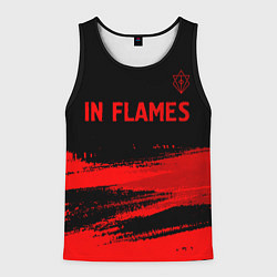 Майка-безрукавка мужская In Flames - red gradient посередине, цвет: 3D-черный
