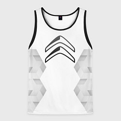 Майка-безрукавка мужская Citroen white poly, цвет: 3D-черный