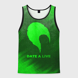 Майка-безрукавка мужская Date A Live - green gradient, цвет: 3D-черный