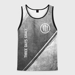 Майка-безрукавка мужская Three Days Grace - grey gradient вертикально, цвет: 3D-черный