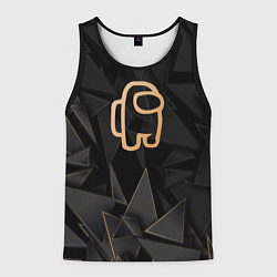 Майка-безрукавка мужская Among Us golden poly, цвет: 3D-черный