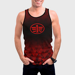 Майка-безрукавка мужская FAW red poly, цвет: 3D-черный — фото 2