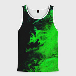 Майка-безрукавка мужская Color green black, цвет: 3D-белый