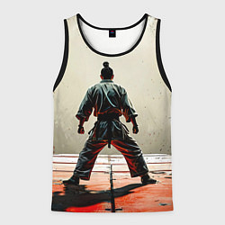 Майка-безрукавка мужская Боец боевых искусств, цвет: 3D-черный