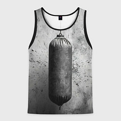 Майка-безрукавка мужская Серая боксерская груша, цвет: 3D-черный