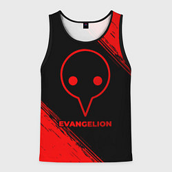 Майка-безрукавка мужская Evangelion - red gradient, цвет: 3D-черный