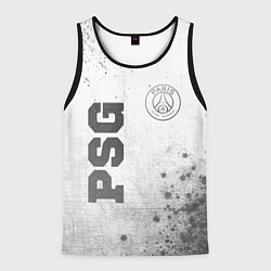 Майка-безрукавка мужская PSG - white gradient вертикально, цвет: 3D-черный