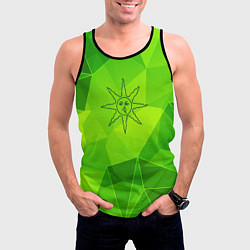 Майка-безрукавка мужская Dark Souls green poly, цвет: 3D-черный — фото 2