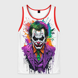 Майка-безрукавка мужская Джокер с галстуком, цвет: 3D-красный