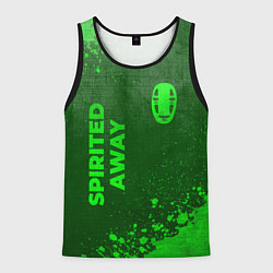 Майка-безрукавка мужская Spirited Away - green gradient вертикально, цвет: 3D-черный