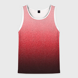 Майка-безрукавка мужская Мягкий градиент красно-розовый текстура крошка, цвет: 3D-белый