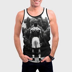 Майка-безрукавка мужская Мухаммед Али в черном дыму, цвет: 3D-черный — фото 2