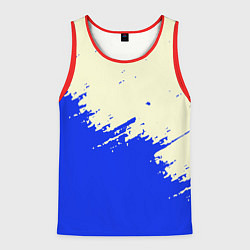 Майка-безрукавка мужская Color blue white, цвет: 3D-красный