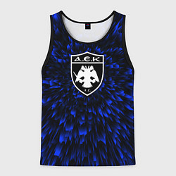 Майка-безрукавка мужская AEK Athens blue energy, цвет: 3D-черный