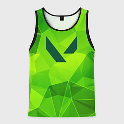 Майка-безрукавка мужская Valorant green poly, цвет: 3D-черный