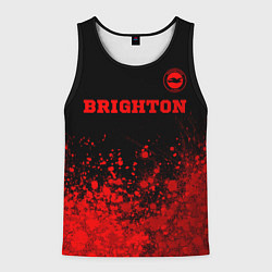 Мужская майка без рукавов Brighton - red gradient посередине