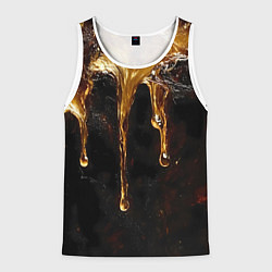 Майка-безрукавка мужская Стекающий мед - текстура, цвет: 3D-белый