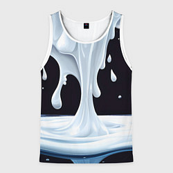 Майка-безрукавка мужская Молочная текстура, цвет: 3D-белый
