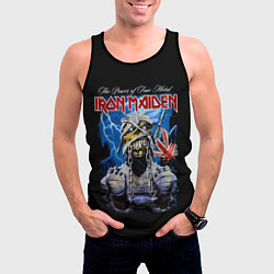 Майка-безрукавка мужская Powerslave Iron Maiden - мумия, цвет: 3D-черный — фото 2