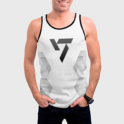 Майка-безрукавка мужская Seventeen white poly, цвет: 3D-черный — фото 2