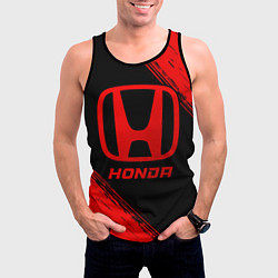 Майка-безрукавка мужская Honda - red gradient, цвет: 3D-черный — фото 2