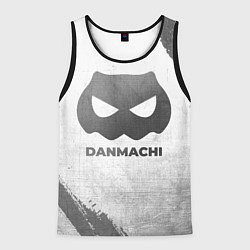 Майка-безрукавка мужская DanMachi - white gradient, цвет: 3D-черный