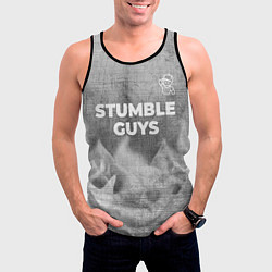 Майка-безрукавка мужская Stumble Guys - grey gradient посередине, цвет: 3D-черный — фото 2