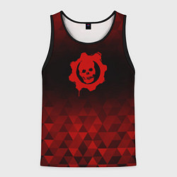 Мужская майка без рукавов Gears of War red poly